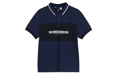 Skechers Polo Shirt Men's Marine Blue