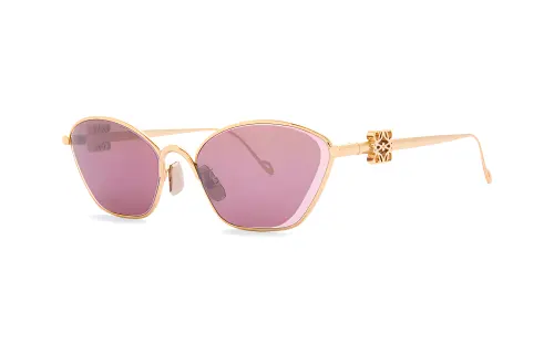 LOEWE Alloy Irregular Shape Sunglasses Women's Gold