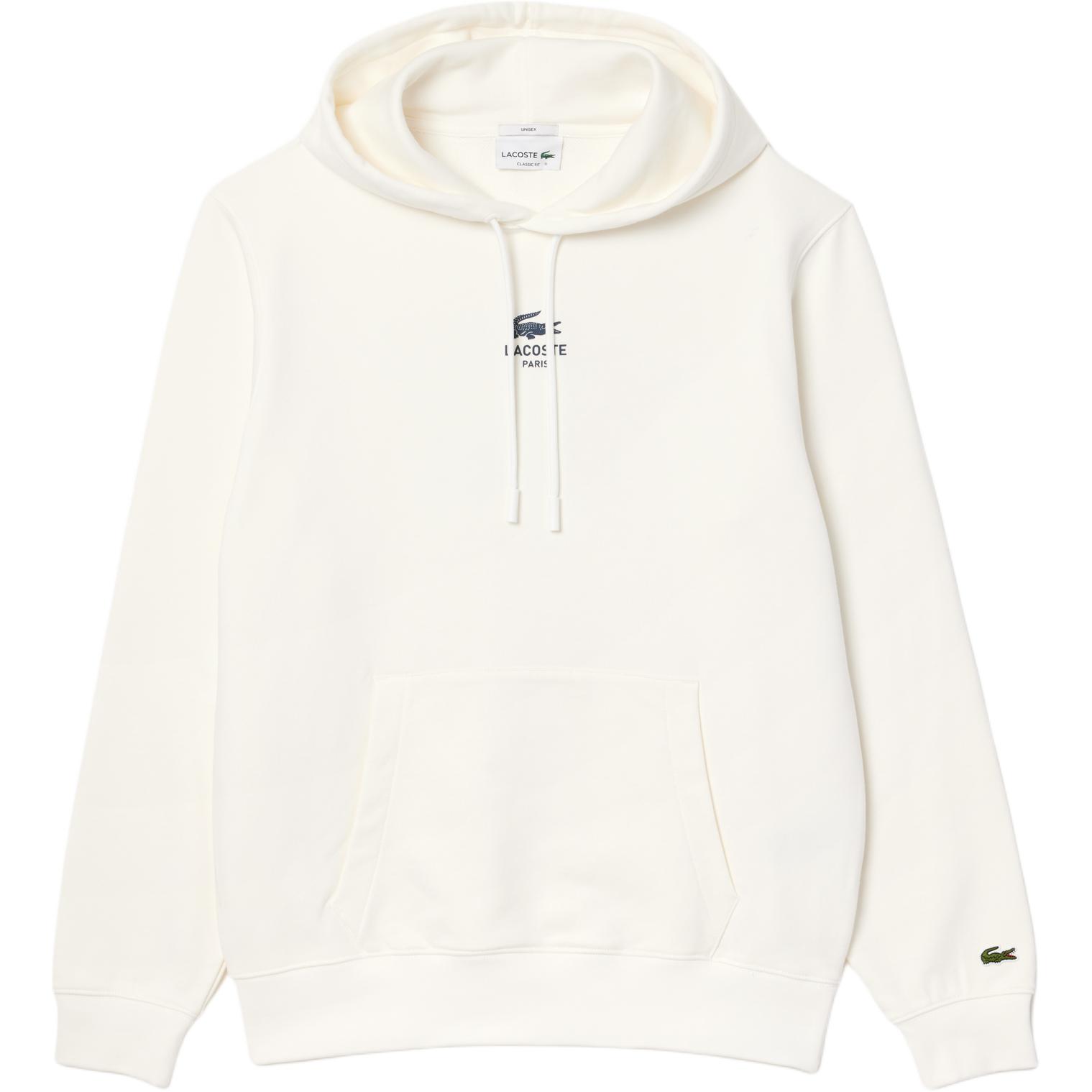 Худи LACOSTE Спутанное плечо (белое)