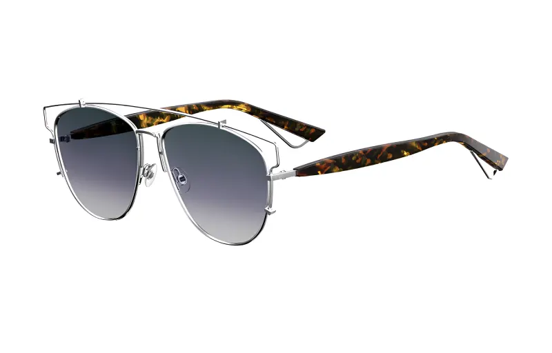 DIOR Metal Aviator Sunglasses Women's Silver