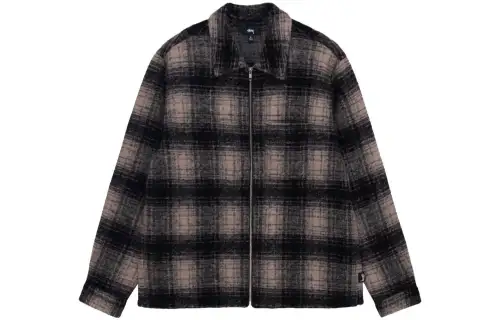 Stussy Wool Plaid Zip Shirt