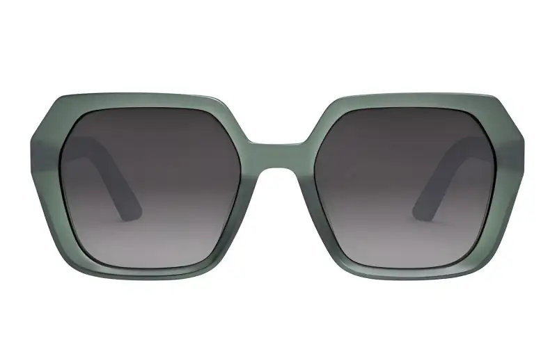 DIOR Acetate Square Sunglasses Women's Green