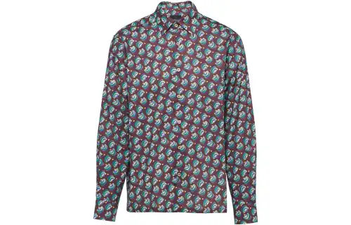 PRADA Geometric-Printed Button-Up Shirt