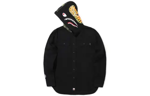 A BATHING APE Shirts Unisex Black Moderate Shirt