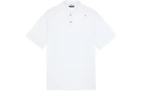 STONE ISLAND STONE ISLAND STELLINA SS24 STELLINA Collection Polo Shirt Men's White
