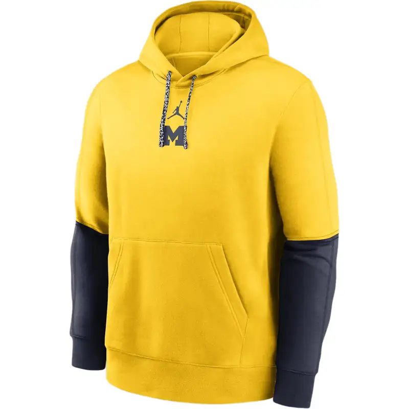 Jordan Michigan Wolverines Sideline Team Issue Club Men's Nike College Pullover Hoodie