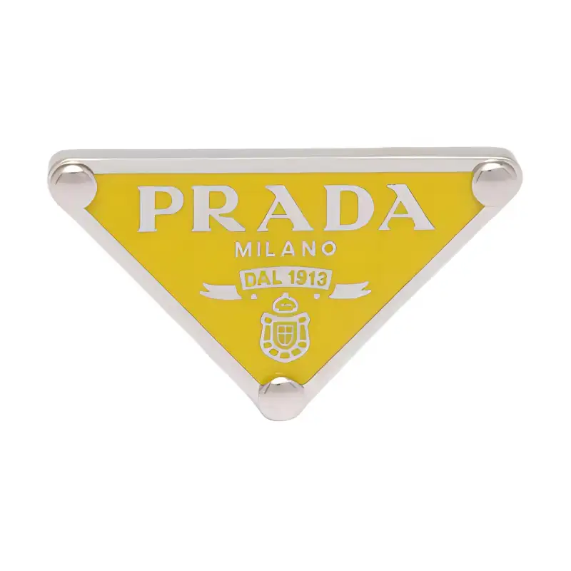 PRADA 925 Sterling Silver, Enamel Earrings Women's Yellow