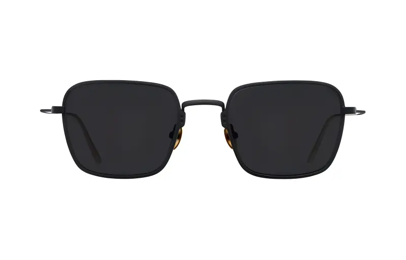 PRADA Metal Irregular Shape Sunglasses Men's Black