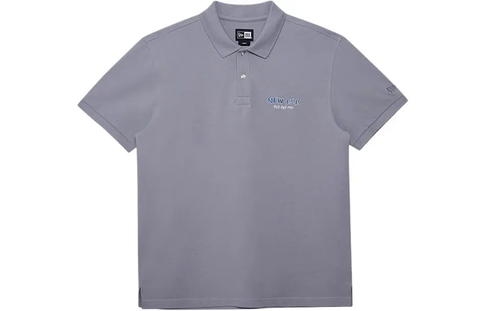 New Era College Renewal Series Polo Shirts Unisex Gray Lapel Moderate Straight Fit