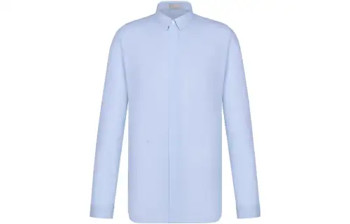 DIOR Shirts Men's Light Blue Square Collar Moderate Other