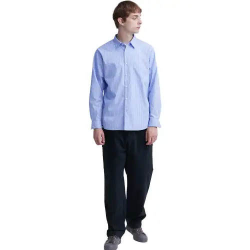 UNIQLO Shirts Men's Sky Blue Pointed Collar Moderate Other