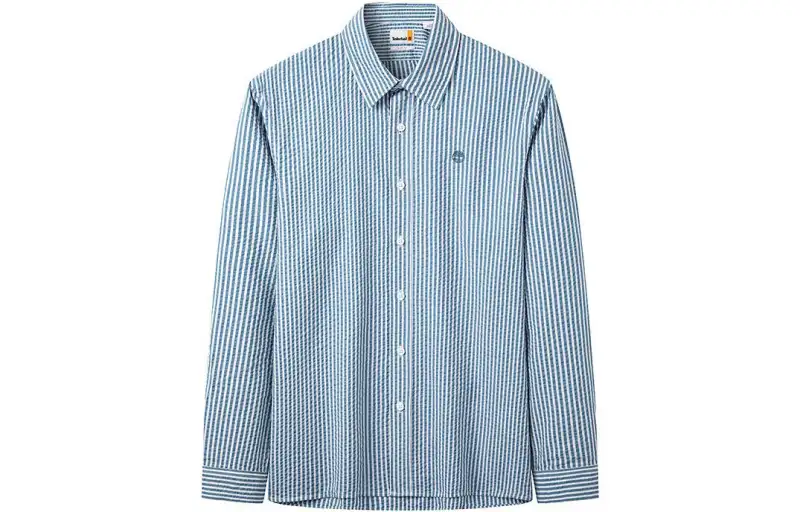 Timberland Shirts Men's Blue Pointed Collar Moderate Other