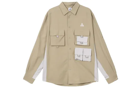 Nike ACG Shirts Men's Khaki Lapel Moderate