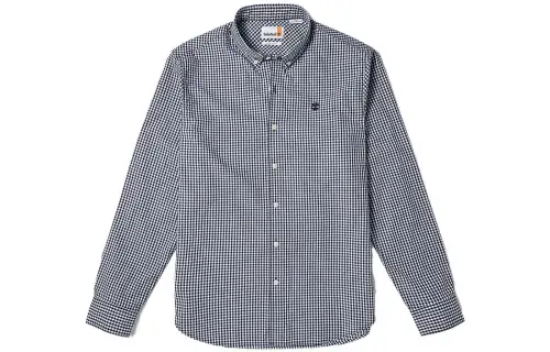 Timberland Shirts Men's Dark Sapphire Yarn Dyed Woven Square Collar Moderate Other