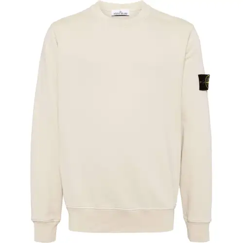 STONE ISLAND Logo Patch Crewneck Sweatshirt