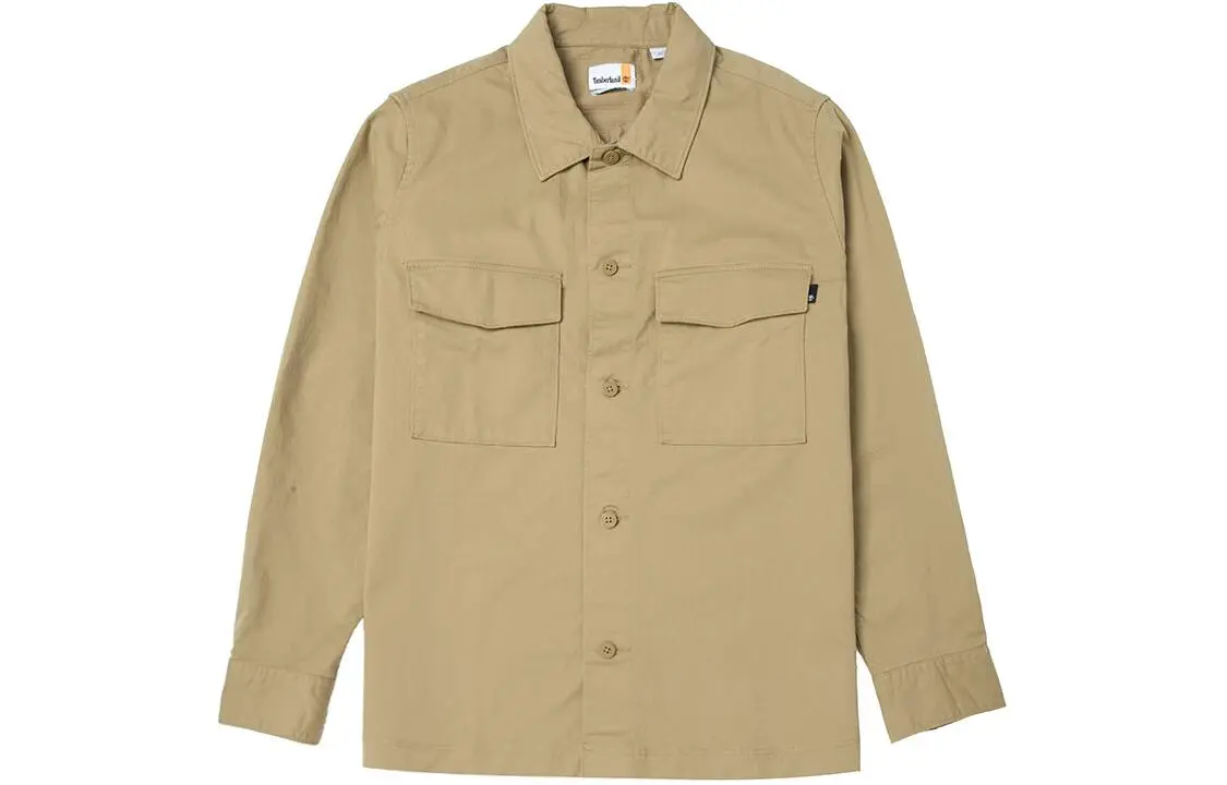 Timberland Shirts Men's Khaki Moderate Straight Fit