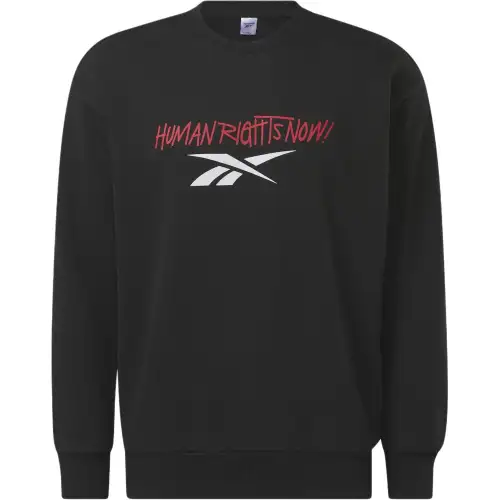 Reebok Sweatshirts Unisex Black Crew Neck Moderate Other