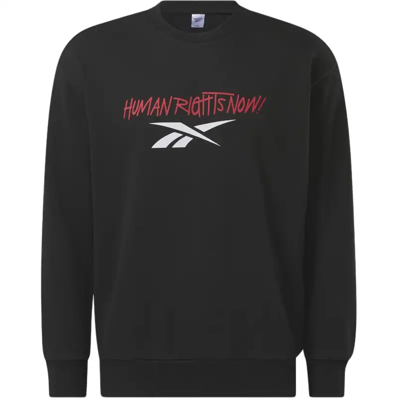 Reebok Sweatshirts Unisex Black Crew Neck Moderate Other