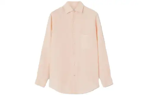 Loro Piana Shirts Men's Pink Lapel Moderate Other