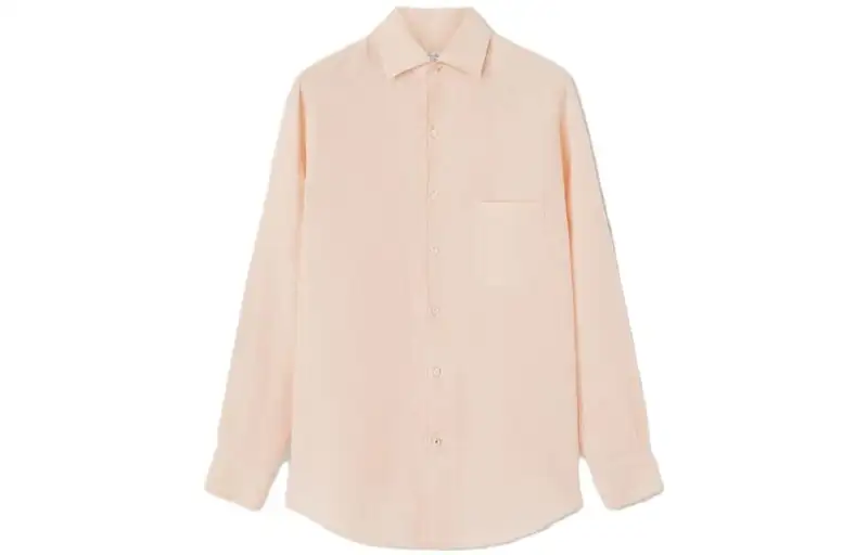 Loro Piana Shirts Men's Pink Lapel Moderate Other