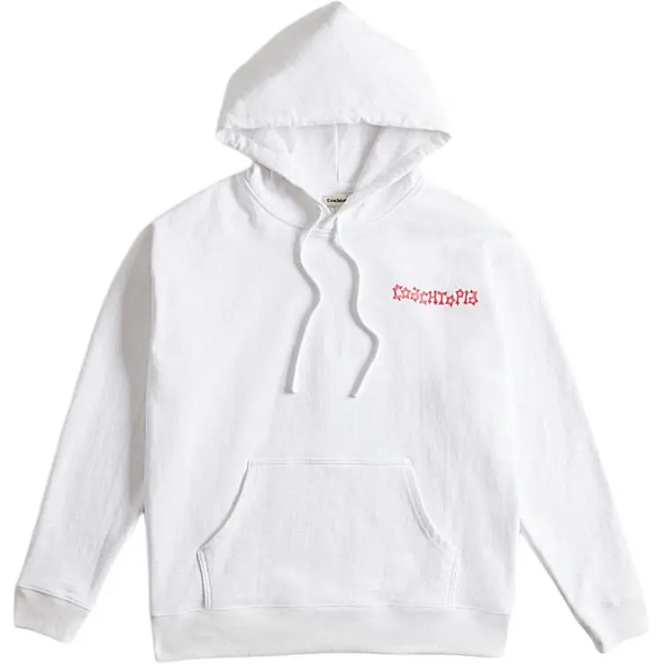 COACH Sweatshirts Men's White Hooded Moderate Regular