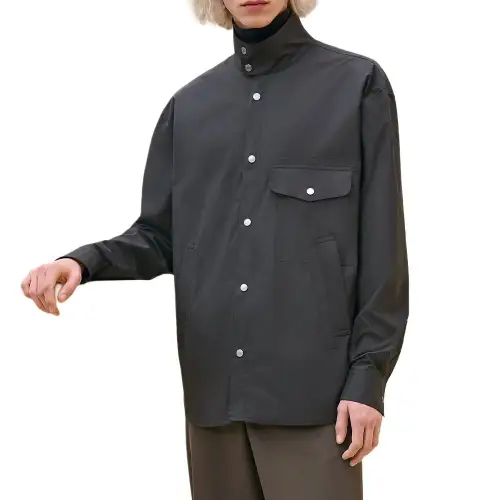 HERMES Shirt Men's Charcoal Gray
