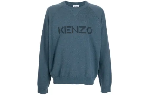 KENZO Sweaters Men's Blue Crew Neck Moderate Other