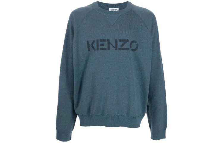 KENZO Sweaters Men's Blue Crew Neck Moderate Other