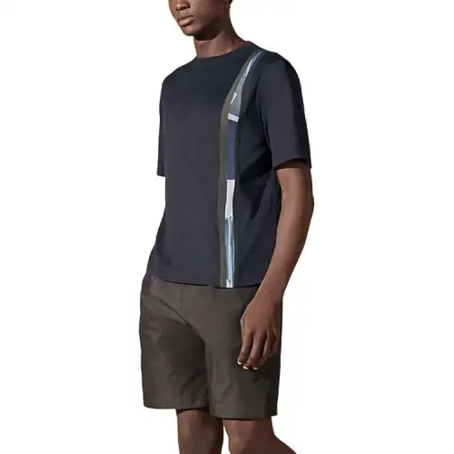 HERMES T Shirt Men's Marine Blue