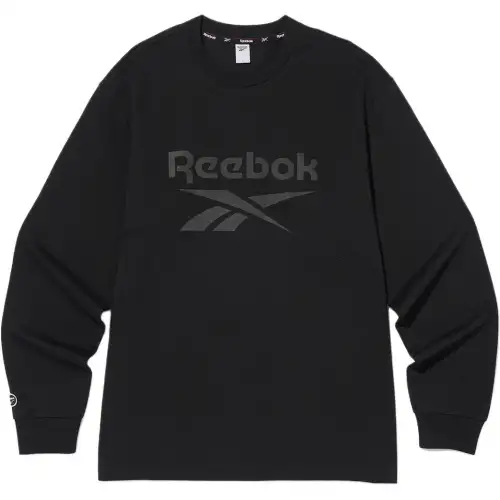 Reebok Sweatshirts Unisex Black Crew Neck Moderate