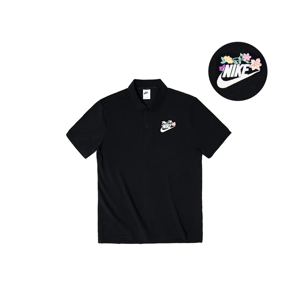Nike Polo Shirts Unisex Black Polo Collar Moderate Straight Fit