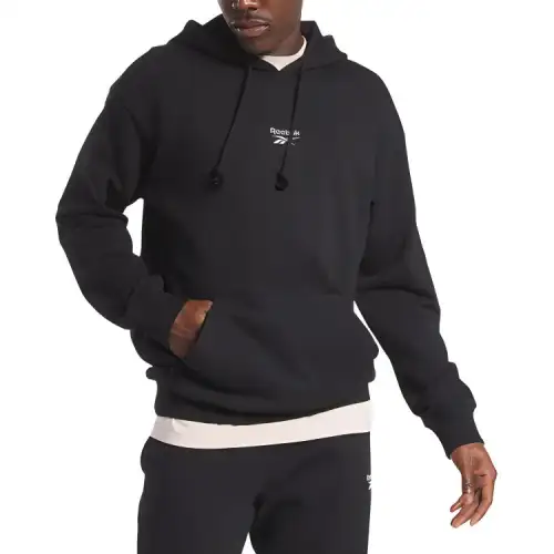 Reebok Sweatshirts Men's Black Hooded Moderate