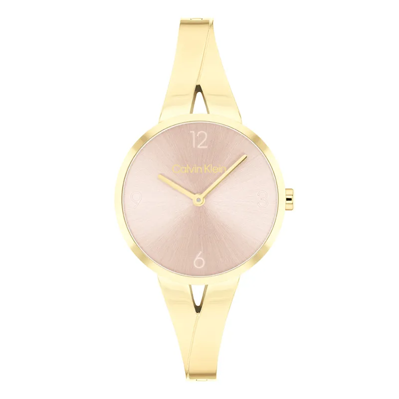 CALVIN KLEIN Wrist Watches Quartz Movement Steel Strap Pink Watch Dial Women's Watch