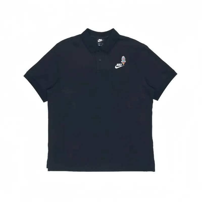 Nike Polo Shirts Unisex Black Polo Collar Moderate Straight Fit