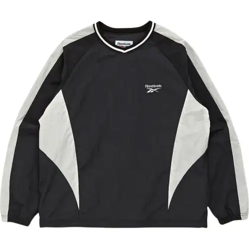 Reebok Sweatshirts Unisex Black V Neck Moderate