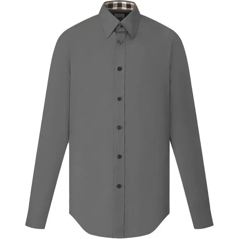 Burberry Shirts Men's Gray Lapel Moderate Other