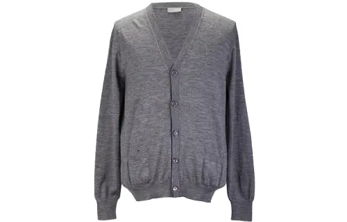 DIOR Quarterly New Products Sweaters Men's Dark Gray V Neck Moderate Cardigan