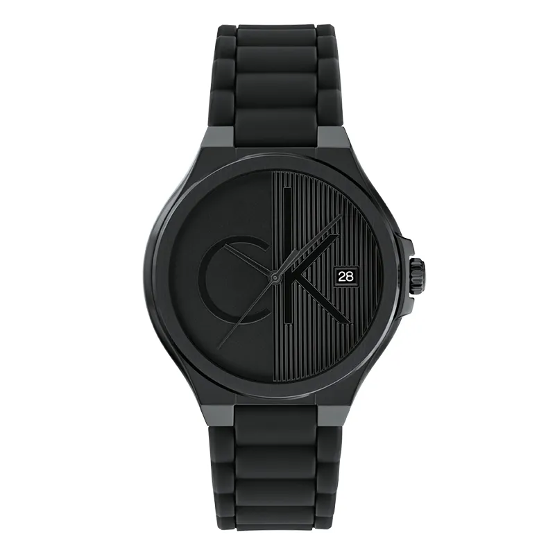 CALVIN KLEIN Ck Wrist Watches Quartz Movement Stainless Steel Strap Black Dial Men's Watches