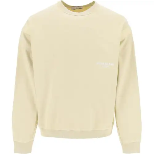 STONE ISLAND Logo-print Cotton Sweatshirt