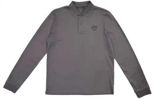 PRADA FW23 Polo Shirt Men's Gray
