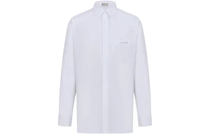 DIOR Shirts Men's White Lapel Moderate Other