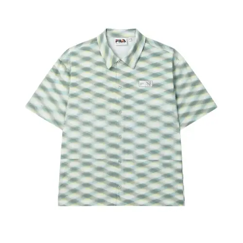FILA x MAISON KITSUNE ORIGINALE Shirt Men's Light Cyan Green L G