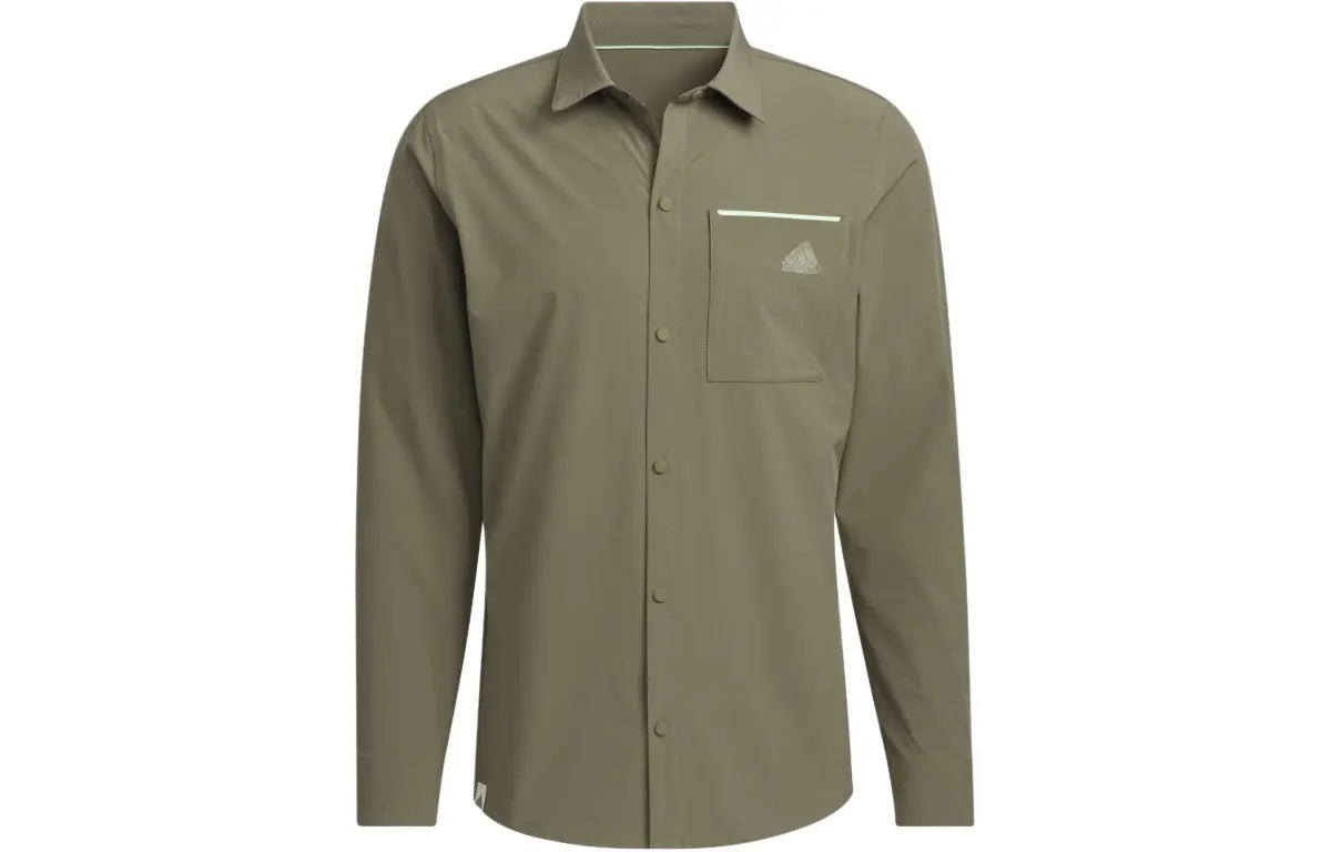Adidas Business Casual Pocket Shirt Men's Strata Olive Green