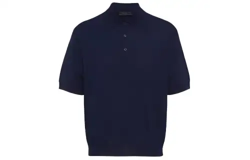 PRADA Drop shoulder Cotton Polo Shirt