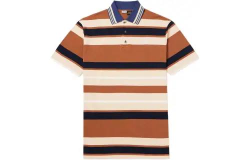 LOEWE Polo Shirts Men's Brown Polo Collar Moderate Straight Fit