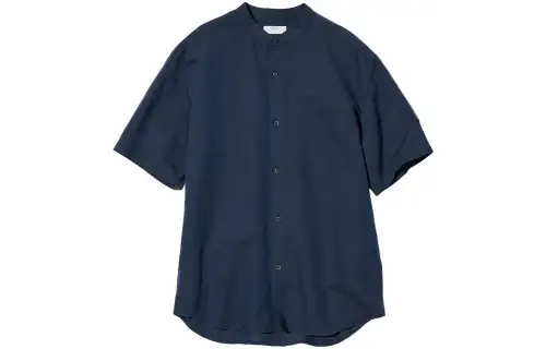 UNIQLO Shirts Unisex Dark Blue Stand Collar Moderate Other