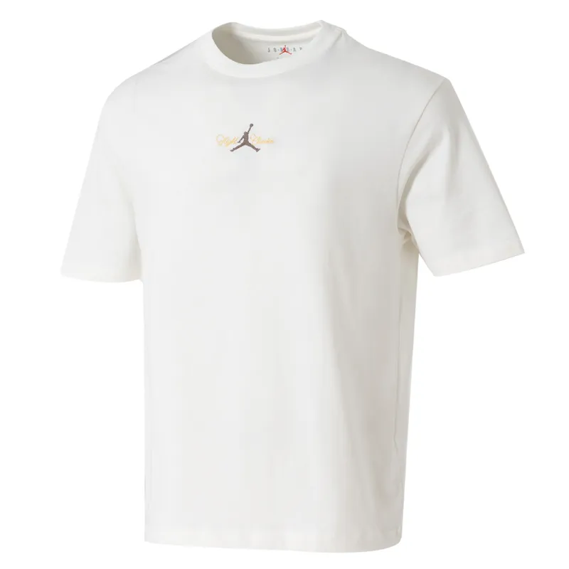 Jordan T Shirts Men's White Crew Neck Moderate