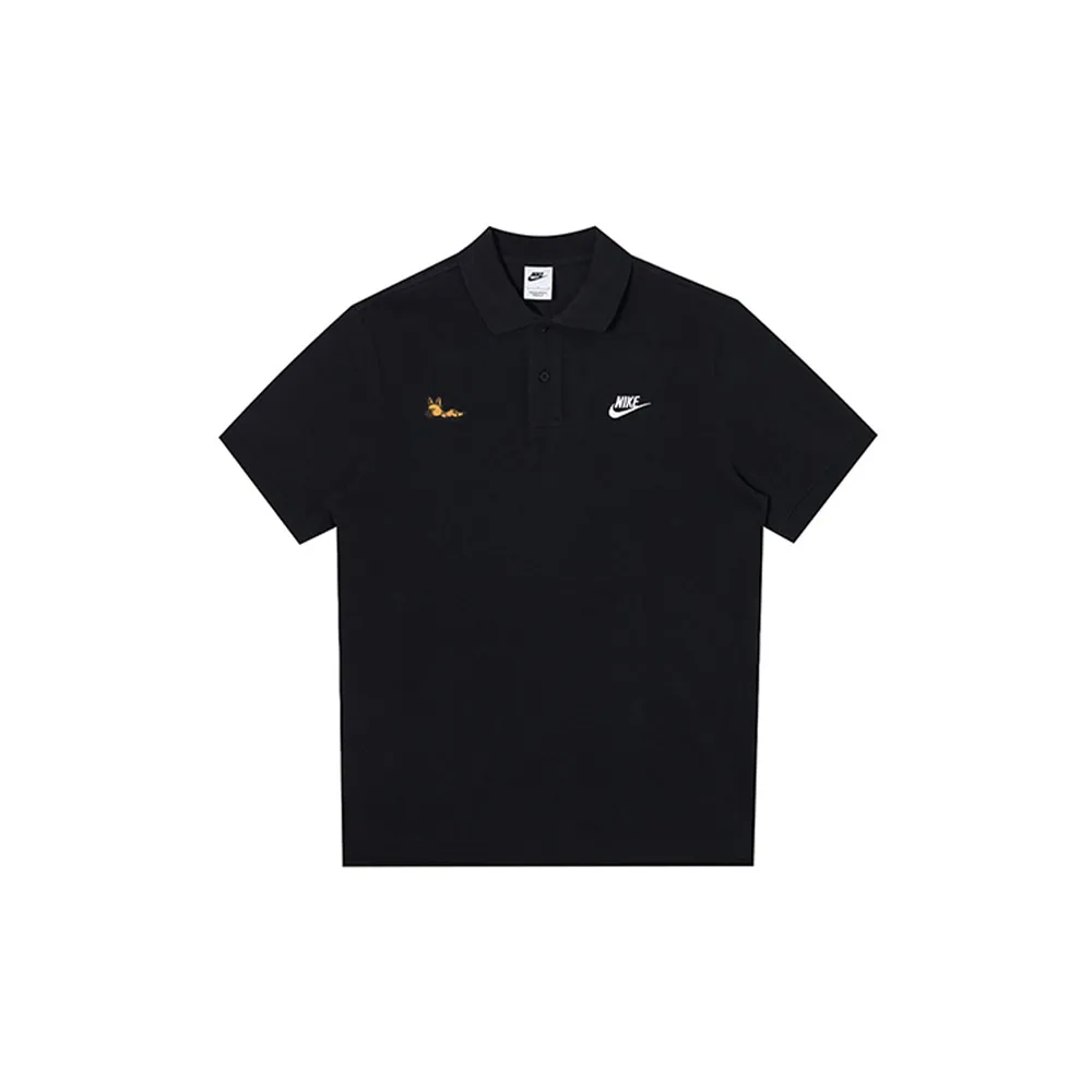 Nike Polo Shirts Unisex Black Polo Collar Moderate Straight Fit