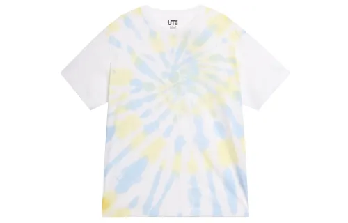 UNIQLO T Shirts Unisex White Crew Neck Moderate Straight Fit