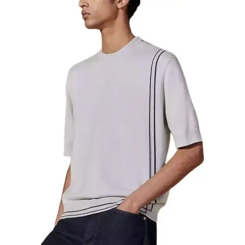 HERMES T Shirt Men's Mist White